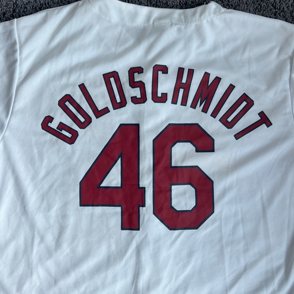 Paul Goldschmidt St Louis Cardinals Jersey SGA White Short Sleeve Men XL - Picture 5 of 6